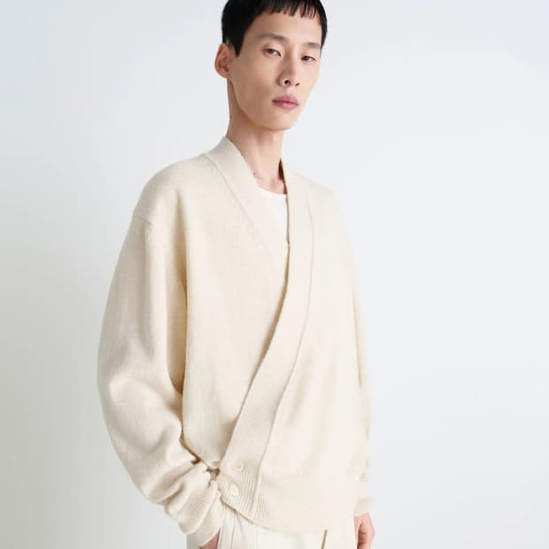 [S,M,L,XL]르메르 25fw 랩 가디건/라이트 크림