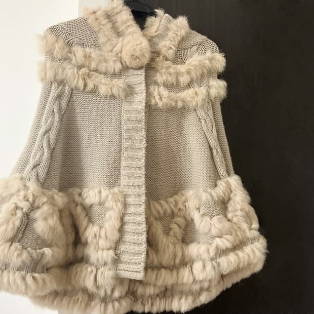 빈티지 니트망토 케이프 그런지페어리 캐캐체 모리걸 핀터깔 달천 대장y2k