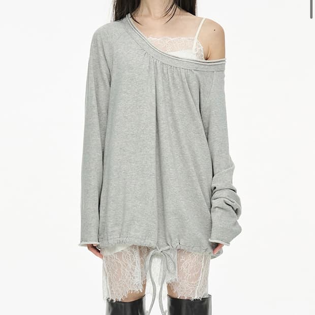 세릭 Round Hem String Top 오프숄더 원숄더 스트링 탑