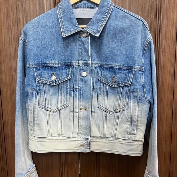 준지 크롭 그라데이션 청자켓