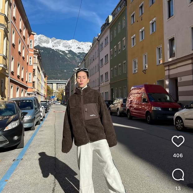 mellow clo 멜로클로 플리스 브라운 XL