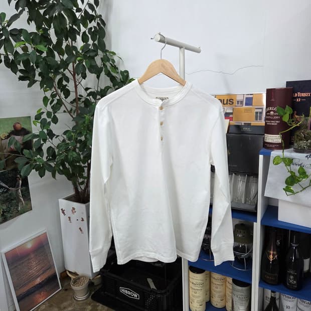 브론슨 코튼 헨리넥 롱슬리브 L