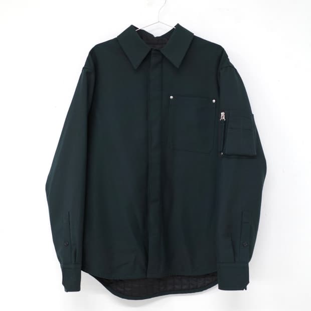 Helmut Lang Dark Green Shirt Jacket