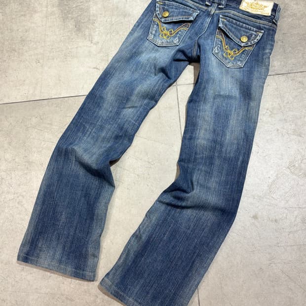 Brappers 빈티지 워싱 데님팬츠