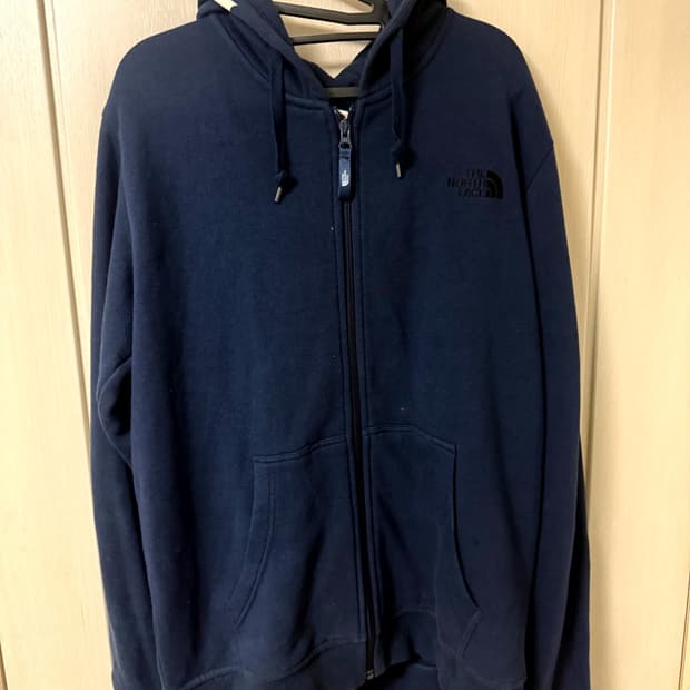 노스페이스(The North Face) 양면 로고 네이비 후드집업 100