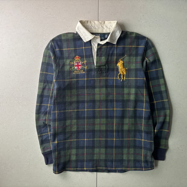 폴로 빅포니 체크 긴팔 카라티