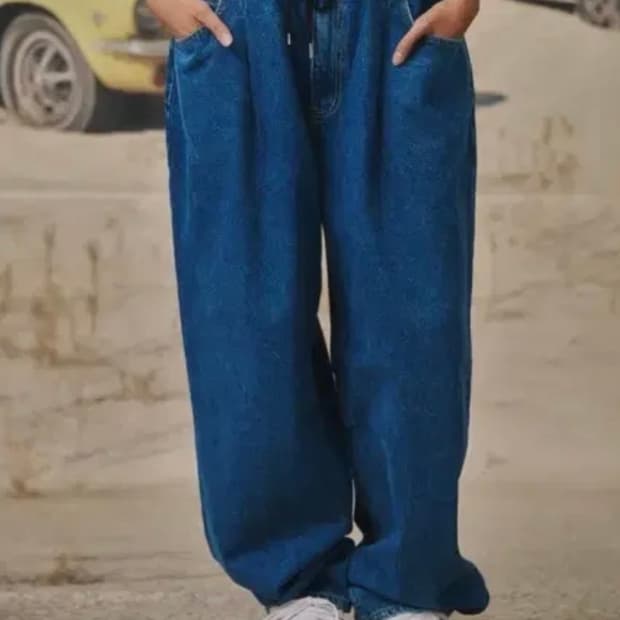 미드90 배기핏 비에스레빗 대님팬츠 m