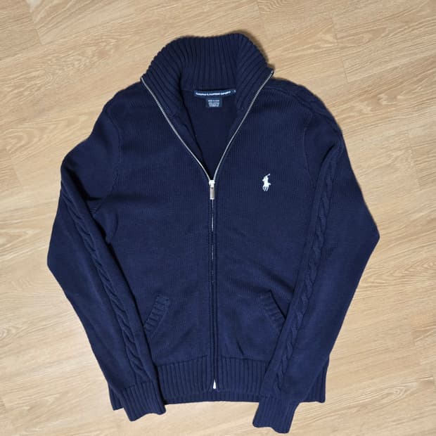 Ralph Lauren Sport 집업 니트 네이비 케이블 가디건