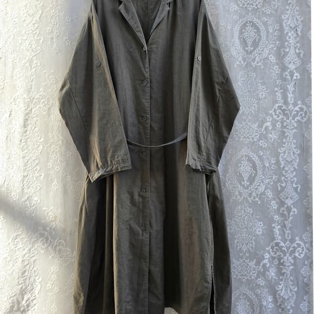 유니클로 리넨 블렌드 로브원피스