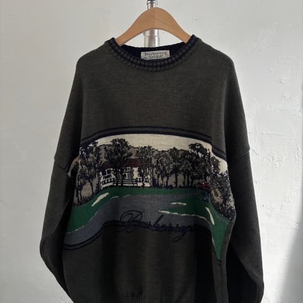 Burberry 버버리 90‘s 골프 프린팅 니트
