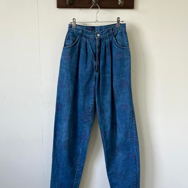 80’s Stuffed Shirt 아트 데님 팬츠 