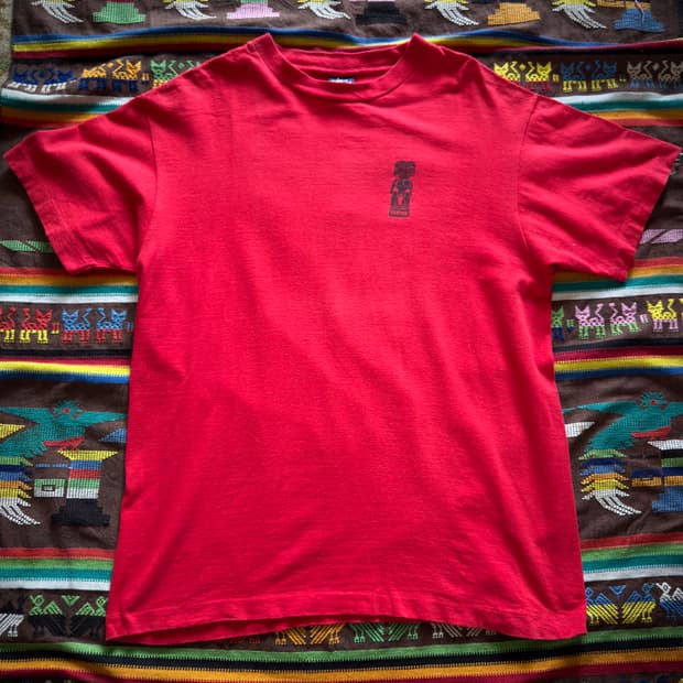 90s USA Stussy 티키 프린팅 티셔츠