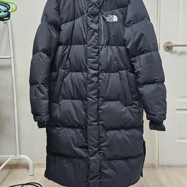 (95~100)M 노스페이스 화이트라벨 익스플로링 [블랙] 구스다운롱패딩