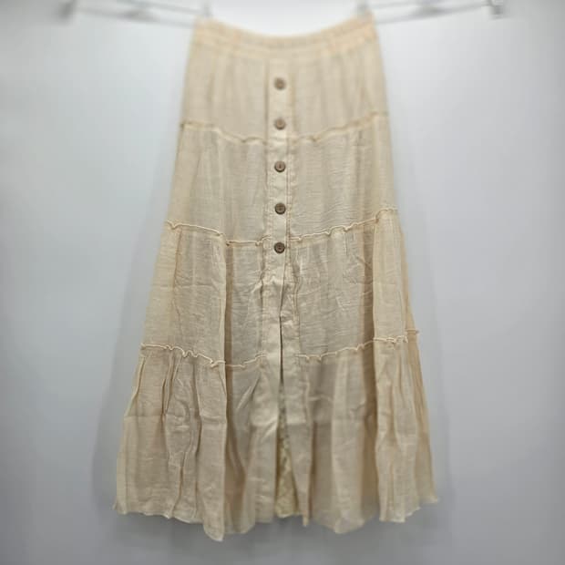 일본 빈티지 내추럴 레이스 롱 스커트