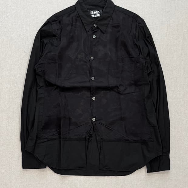 꼼데가르송 블랙 16ss 프론트 패널 셔츠