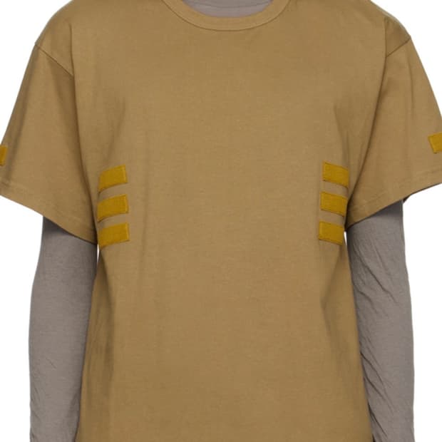 [L] bryan jimenez brown crewneck t shirt
