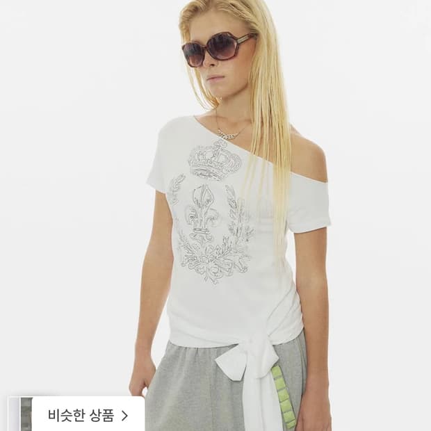 스컬프터 원오프숄더 티 (S)