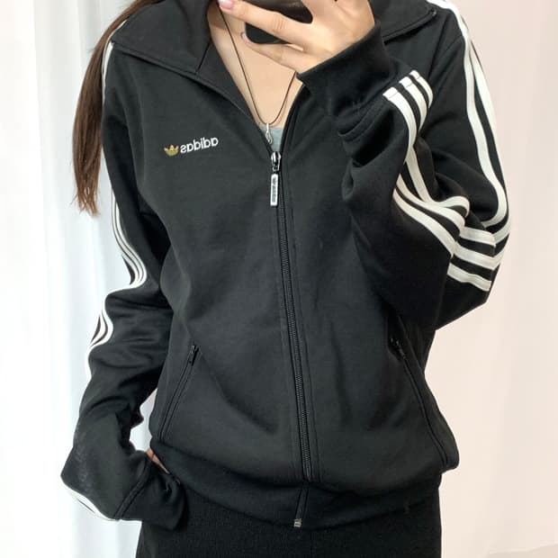 Adidas 아디다스 블랙 베켄바우어 로고 트랙탑