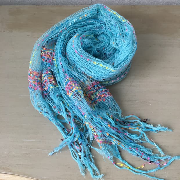  blue scarf