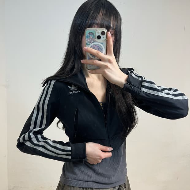 Adidas Originals black glitter jersey