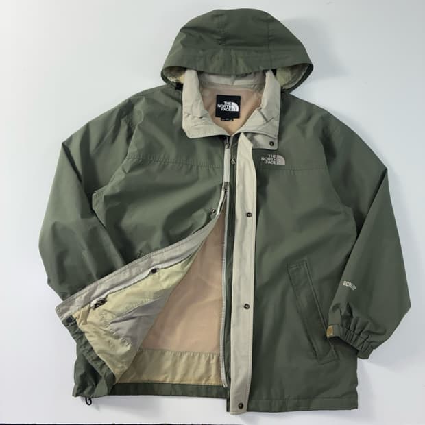 The northface 노스페이스 고어텍스 윈드브레이커 카키 자켓