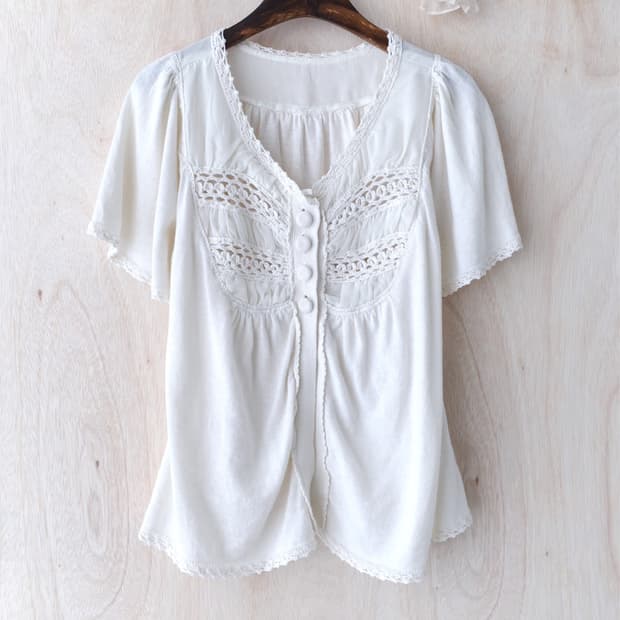 crochet half blouse