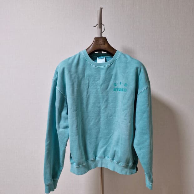 아이앱 스튜디오 기모 피그먼트 맨투맨 티셔츠 L