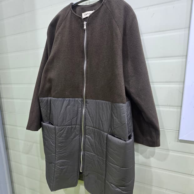 ENFOLD 엔폴드 배색 롱 코트