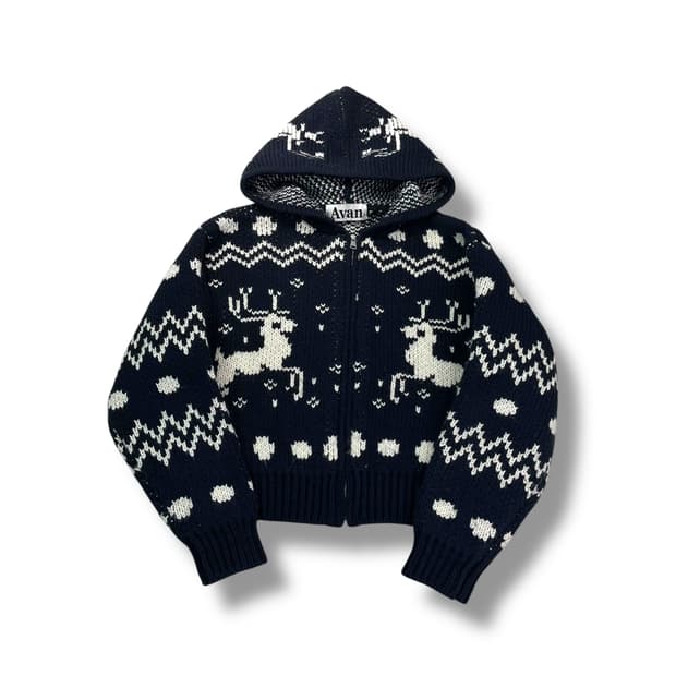 W 100 빈티지 울 코위찬 집업