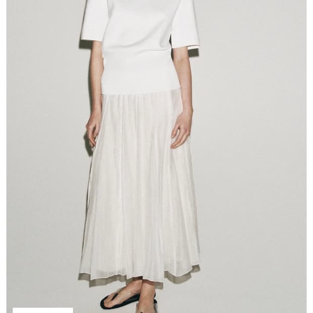 Zara 컬렉션 플루이드 콤비 스커트 xs