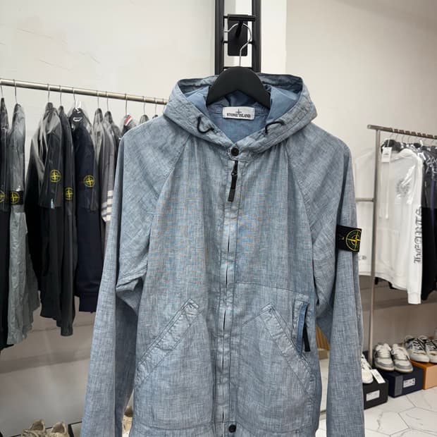 [S] 스톤아일랜드 린넨 와트로 후드 자켓