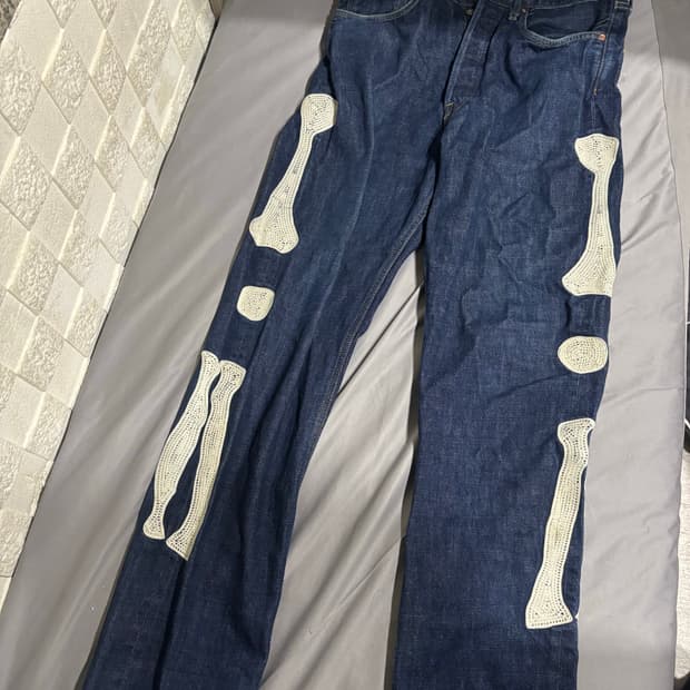 캐피탈 본 데님 멕시칸 턱시도 5P 오카길리 팬츠 인디고 34사이즈