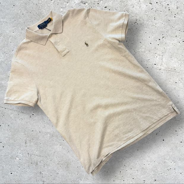 [L] 폴로 랄프로렌 신형 큐알 오트밀 반팔 카라티 C873