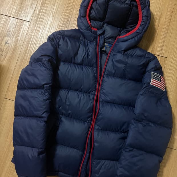 폴로 성조기 경량패딩