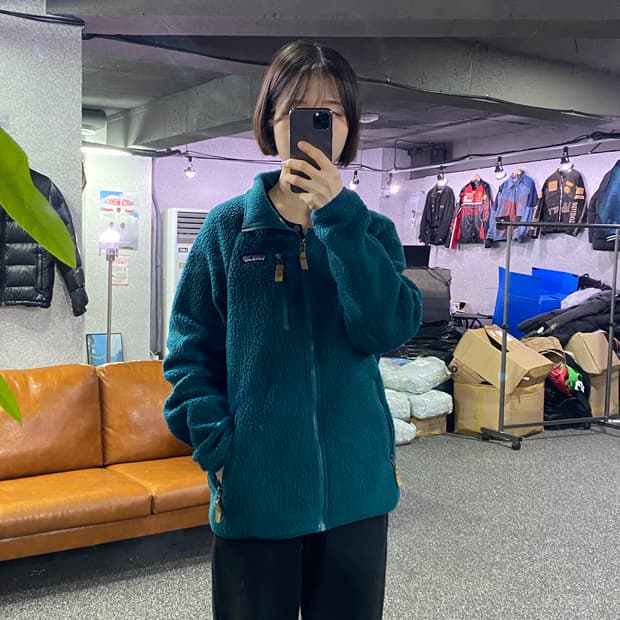 파타고니아 그린 플리스 집업 b3396