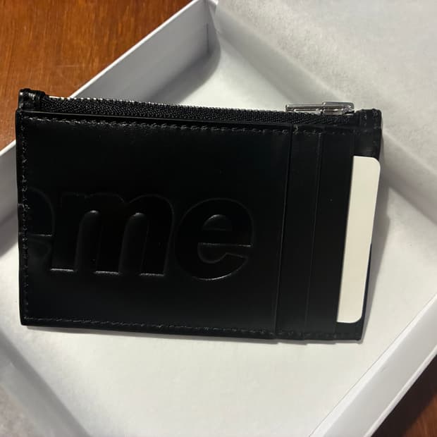 supreme 레더 카드 지갑