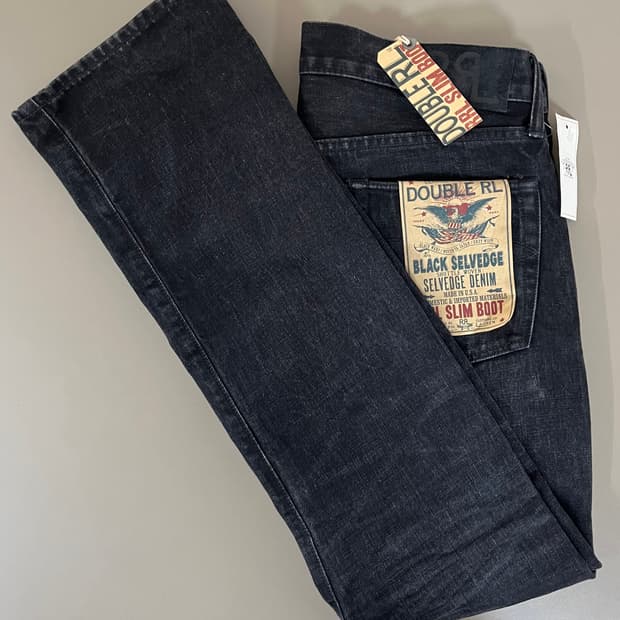 RRL 슬림 부츠 블랙