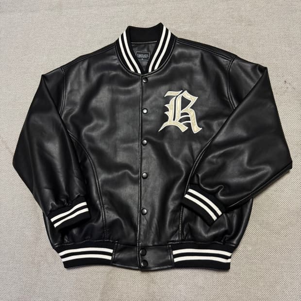 TAKEASY 테이크이지 레더 바시티 자켓