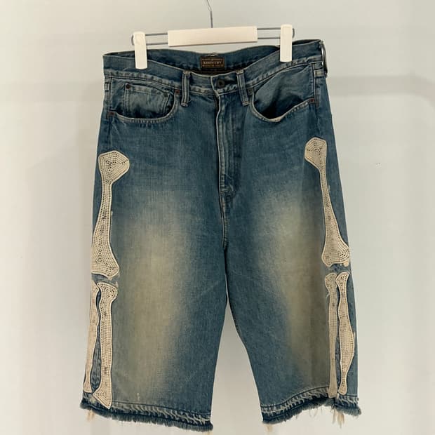 Kapital denim 5p bone shorts