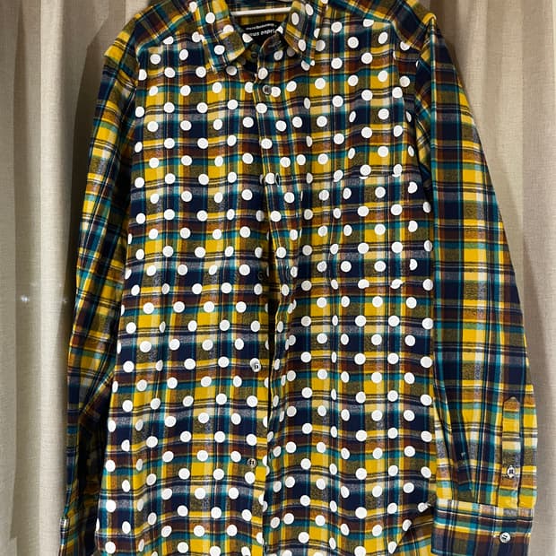 메르시보꾸 도트 체크셔츠