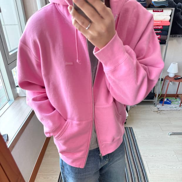 슈프림 스몰 박스로고 후드집업