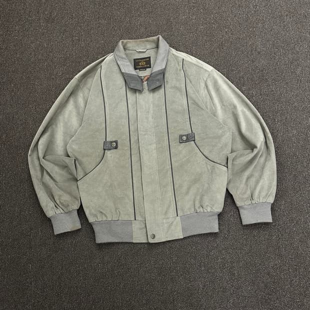 XL)Vintage Club 빈티지 벨벳 블루종