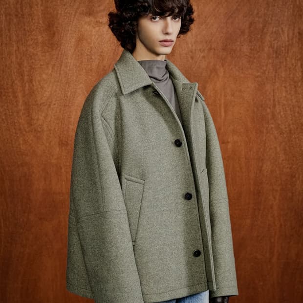 엘무드(LMOOD) 터틀 하프 코트 트윌 그린 46 Size