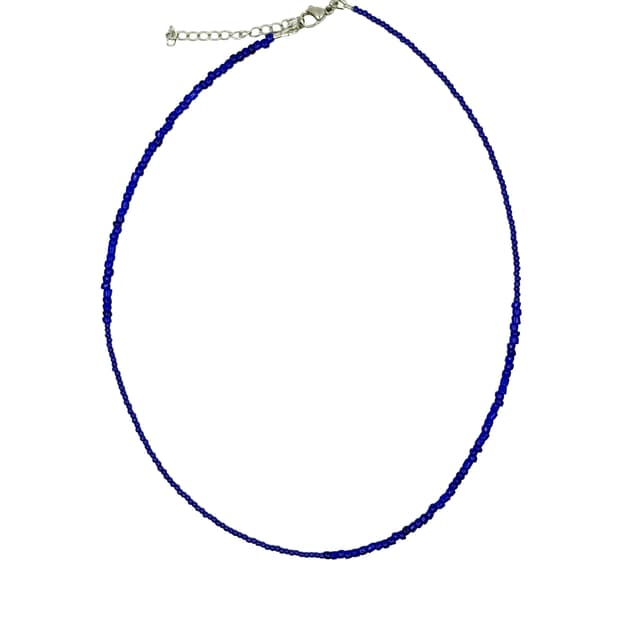 Tone on tone necklace - blue
