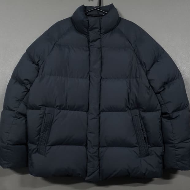 실측 XL) 지오지아 솔리드 프리미엄 구스다운 푸퍼 패딩 점퍼 블랙