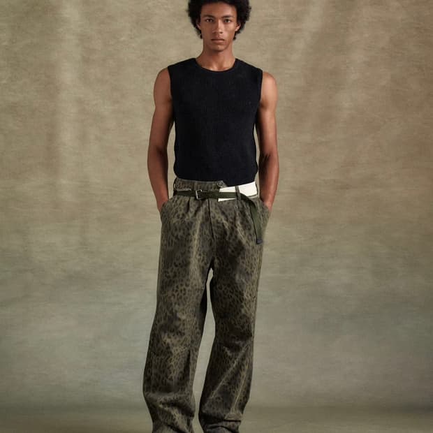 앤더슨벨 레오파드 크로스-오버 와이드 진 32