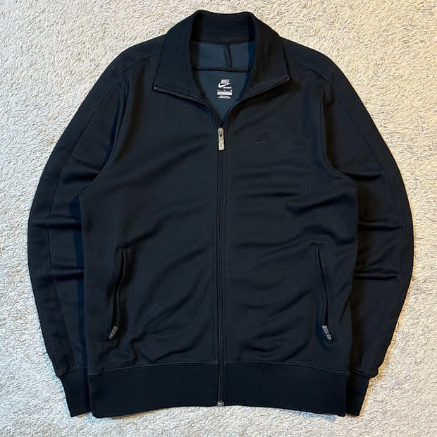 나이키 스우시 사이드라인 트랙탑 져지 올블랙