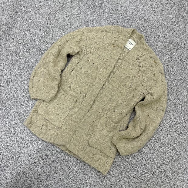 XS 아베크롬비앤피치 울 케이블 가디건 0317J