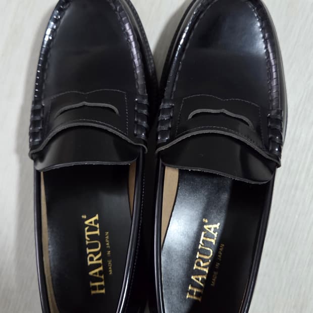 HARUTA 소가죽 페니로퍼 HS-906_BLACK