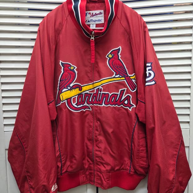 마제스틱 90s 세인트루이스 카디널스 스타디움 바시티 자켓